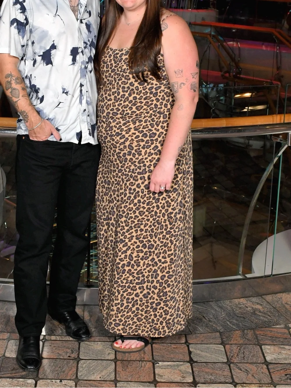 Abercrombie & Fitch Leopard-Print Maxi Slip Dress